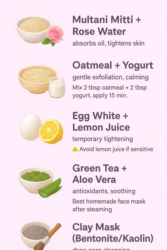 best homemade face mask for open pores