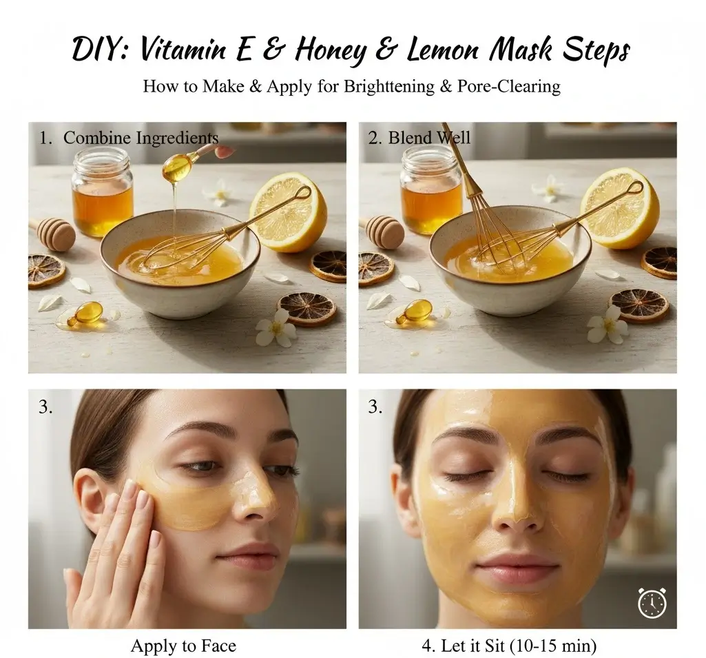 DIY Vitamin E face mask for oily skin