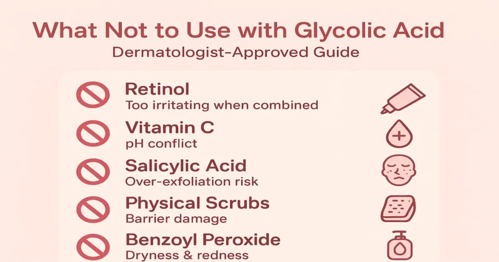 what should you not use with glycolic acid