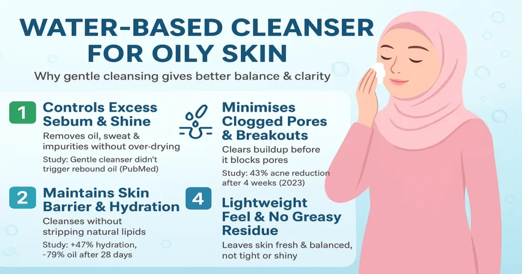 Benefits of water based cleanser for oily skin