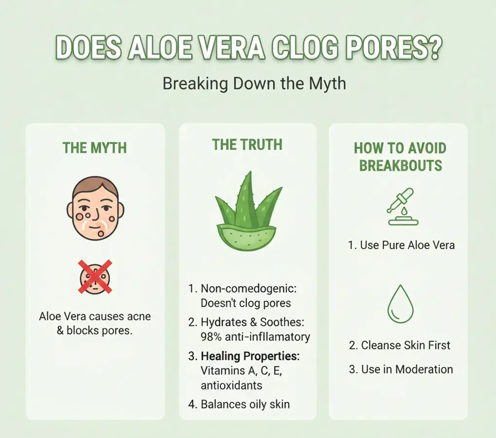 Does Aloe Vera Gel Clog Pores