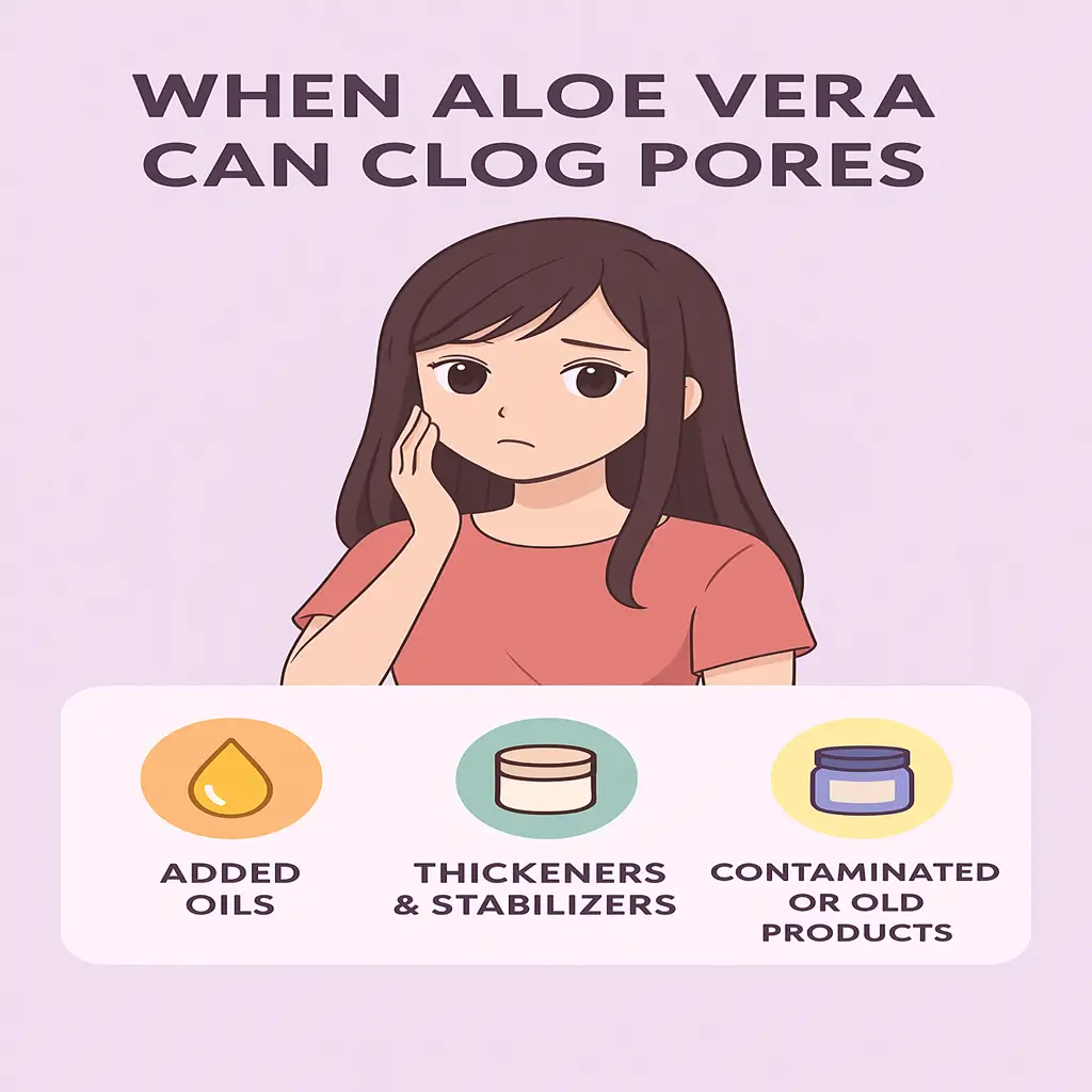 can aloe vera clog pores