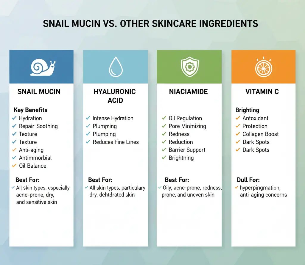 Snail Mucin vs Other Ingredients for Oily Skin