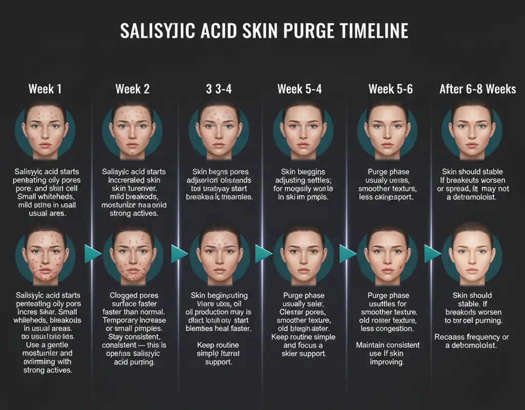 How long does salicylic acid purging last