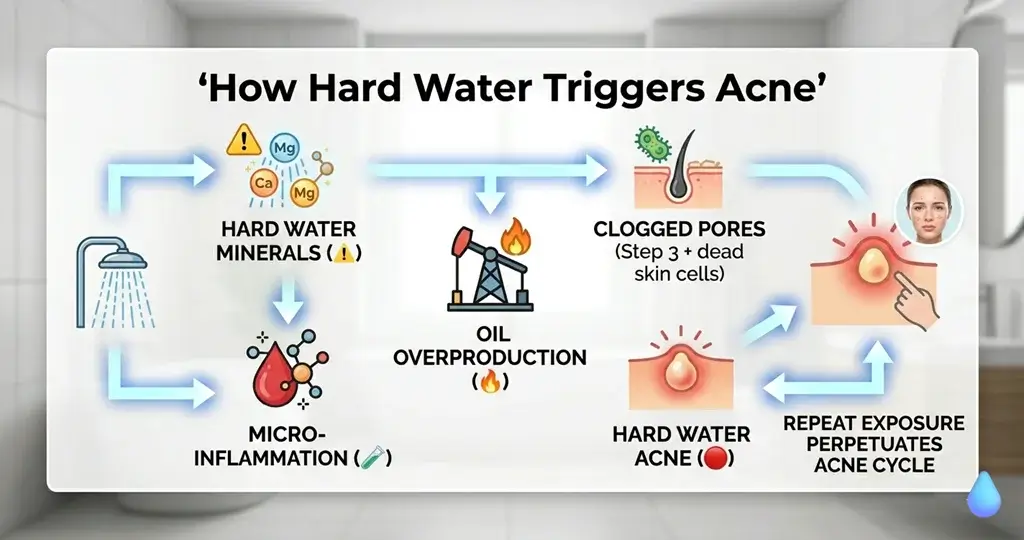 how to reverse the effects of hard water on skin? Easy steps Can Hard Water Cause Acne