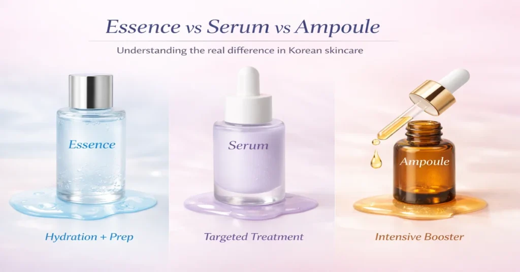 Essence vs Serum vs Ampoule