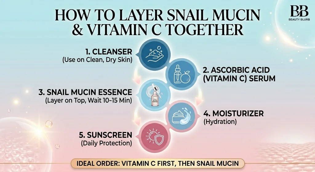 How to Layer Snail Mucin and Vitamin C Together