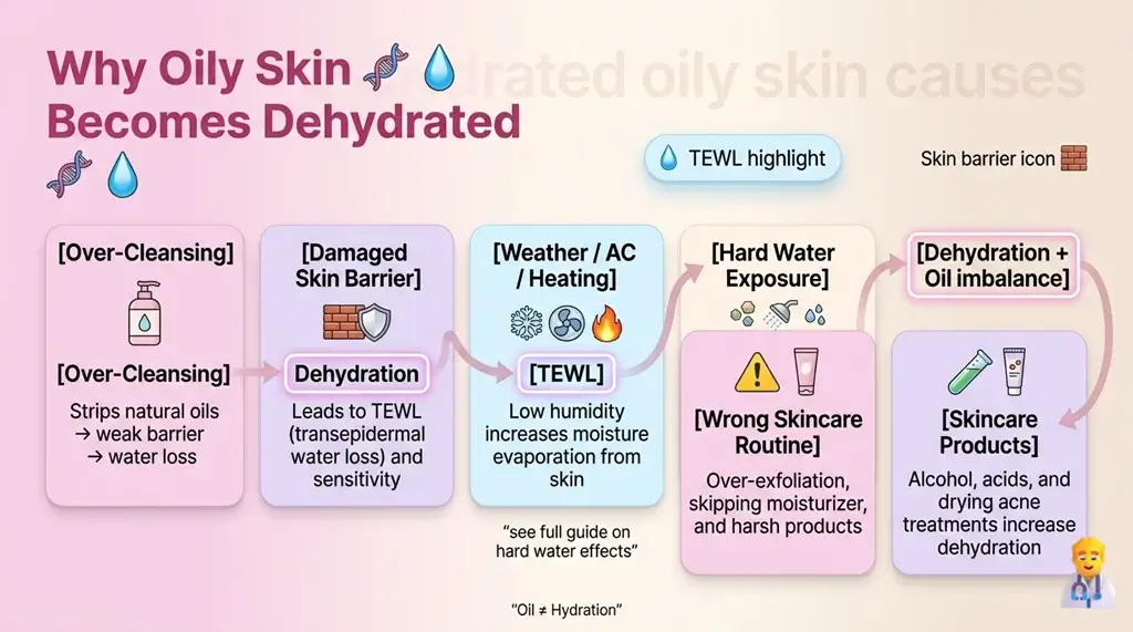 How to treat dehydrated oily skin: the best Way to fix it Why Oily Skin Becomes Dehydrated