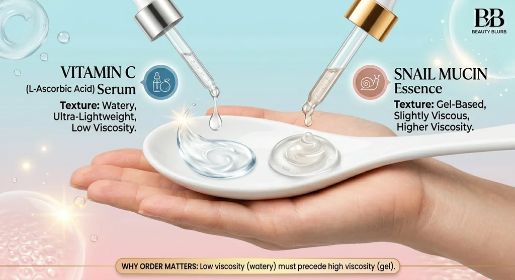 Why is the order of vitamin C and snail Mucin Matter